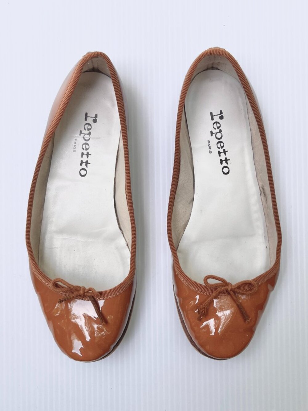 Repetto Cendrillon Patent Leather Flats in Camel - Size 36.5 EU/5.5 US